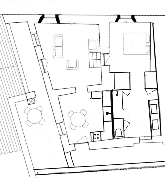 Floorplan of holiday home Joie de Vivre.